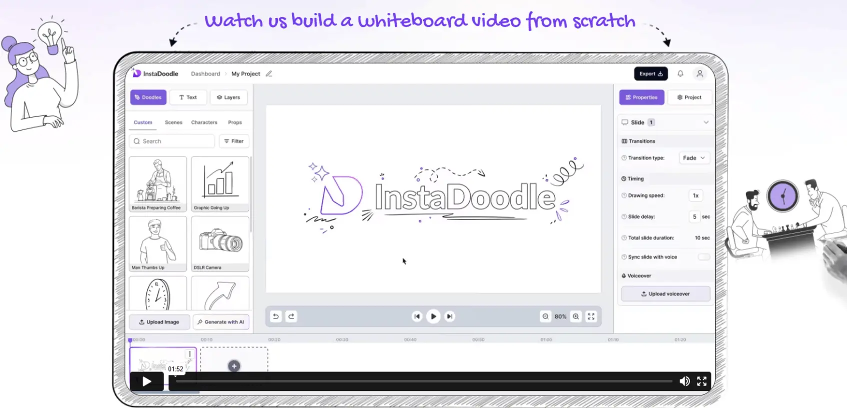 Instadoodle Whiteboard Demo link