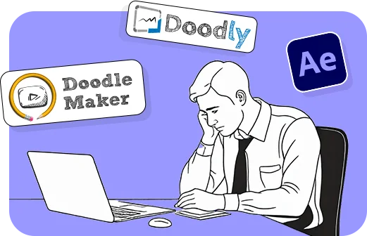 Person using other doodling apps